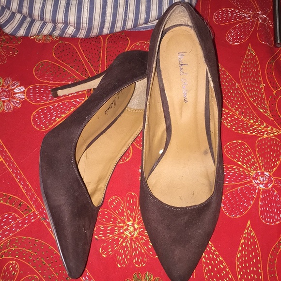 Suede Brown Heels - Picture 2 of 3